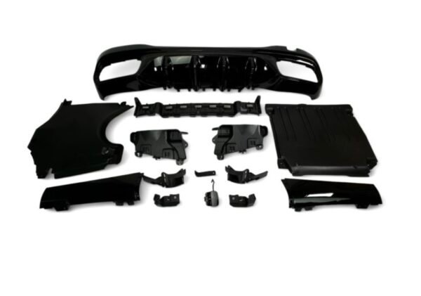 MERCEDES C CLASS W206 AMG63 DIFFUSER ΜΕ ΜΑΥΡΕΣ ΕΞΑΤΜΙΣΕΙΣ