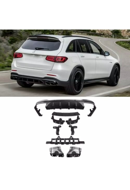 MERCEDES GLC X253 DIFFUSER AMG63 ΜΕ ΜΑΥΡΕΣ ΕΞΑΤΜΙΣΕΙΣ